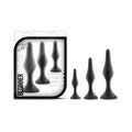 Blush Luxe 3-Piece Silicone Beginner Plug Kit Black - Fantasies Boutique