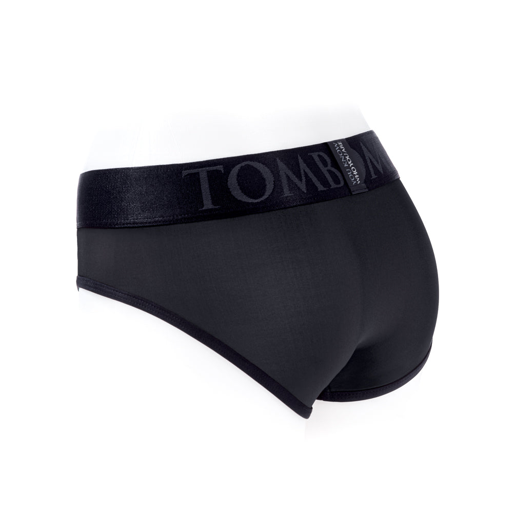 SpareParts Tomboi Cover Brief Style Underwear Harness Nylon Black/Black XL