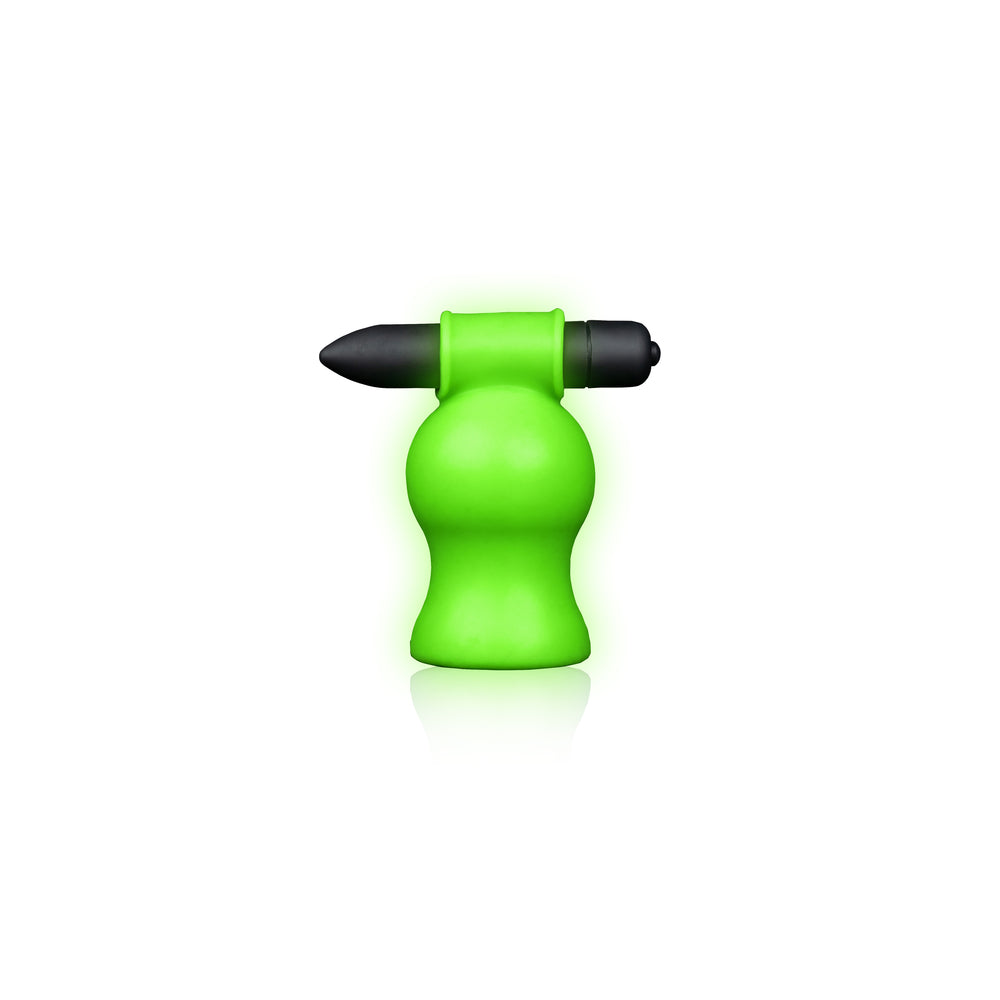 Ouch! Glow in the Dark Vibrating Head Masturbator Neon Green