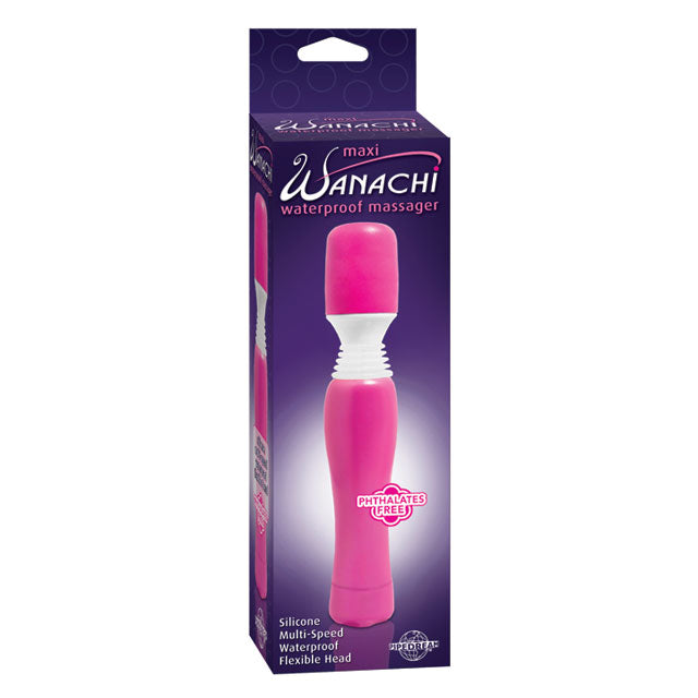 Pipedream Maxi Wanachi Waterproof Massager Flexible Silicone Wand Vibrator Pink - Fantasies Boutique