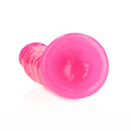 RealRock Glow in the Dark Slim 6 in. Dildo Neon Pink - Fantasies Boutique