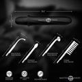 Master Series Elektra wand Rechargeable E-Stim Wand with Attachments Black