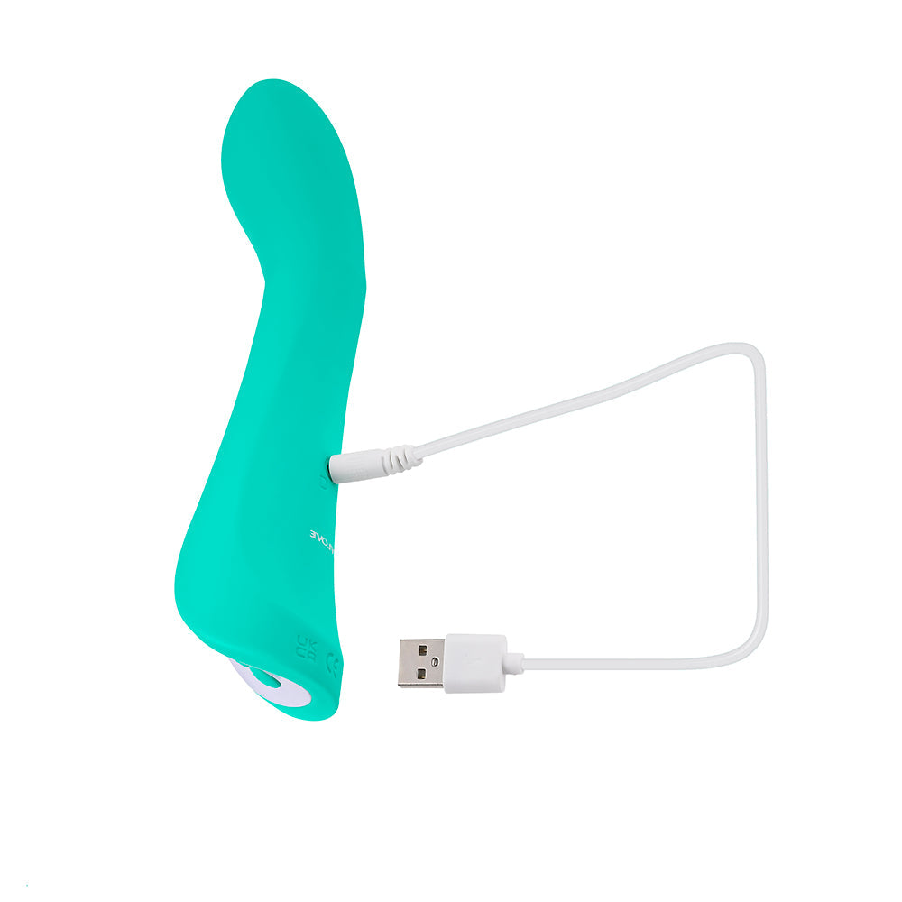 Evolved Come With Me Rechargeable 'Come Hither' Silicone Vibrator Green - Fantasies Boutique
