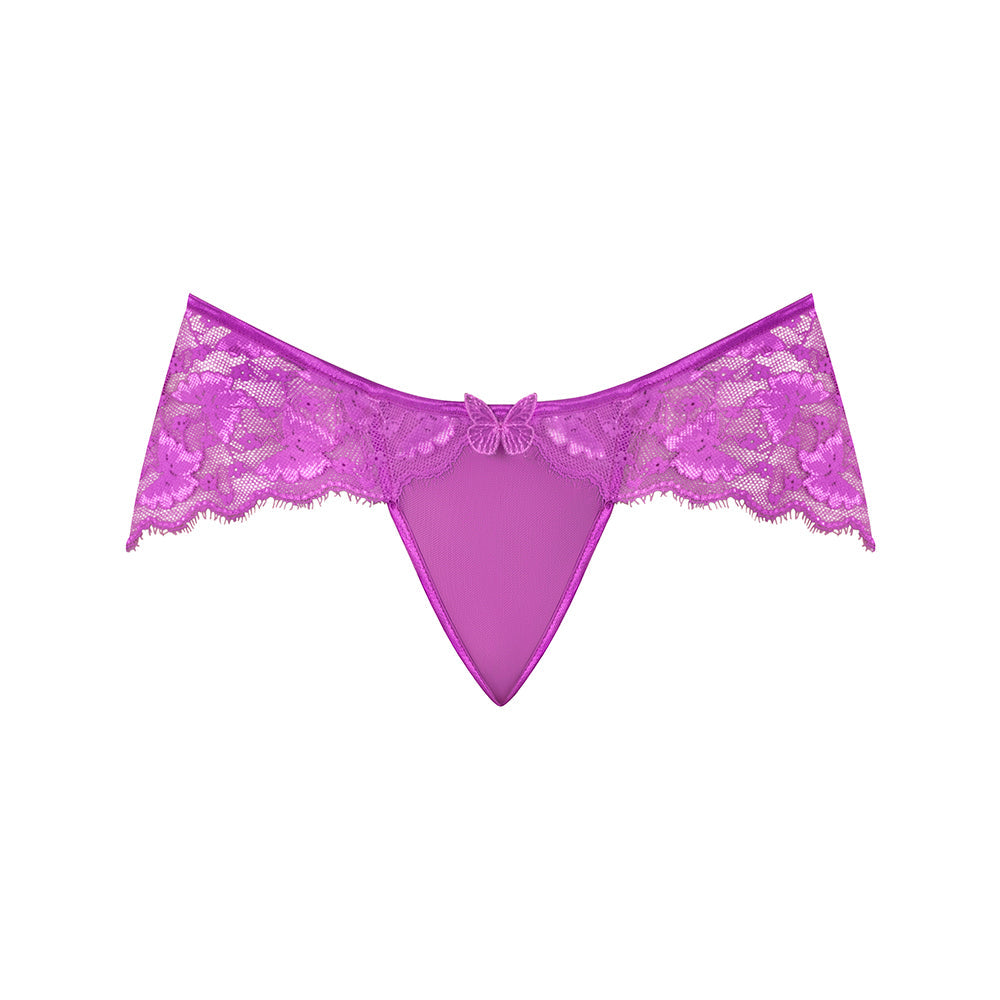 Magic Silk Butterfly Fantasies Boy Short Neon Purple L/XL