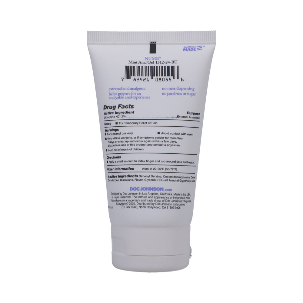 Doc Johnson Numb Anal Gel Mint 2 oz. Bulk - Fantasies Boutique