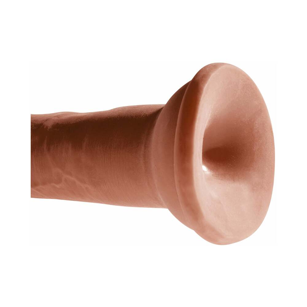 King Cock Plus 8 in. Triple Density Cock Realistic Dildo With Suction Cup Brown - Fantasies Boutique