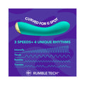 Aria Luscious AF Rechargeable Silicone G-Spot Vibrator Teal - Fantasies Boutique
