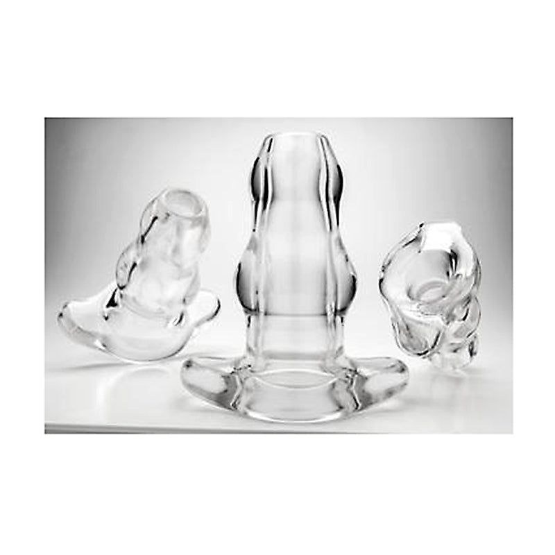 Double Tunnel Plug - Clear - Medium - Fantasies Boutique