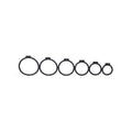 Tantus O-Ring Set Onyx (Bag)