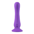 Impressions Ibiza Rechargeable Silicone 7.75 in. Vibrating Dildo with Suction Cup Plum - Fantasies Boutique