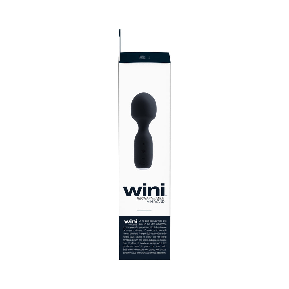 Vedo Wini Rechargeable Mini Wand Just Black - Fantasies Boutique