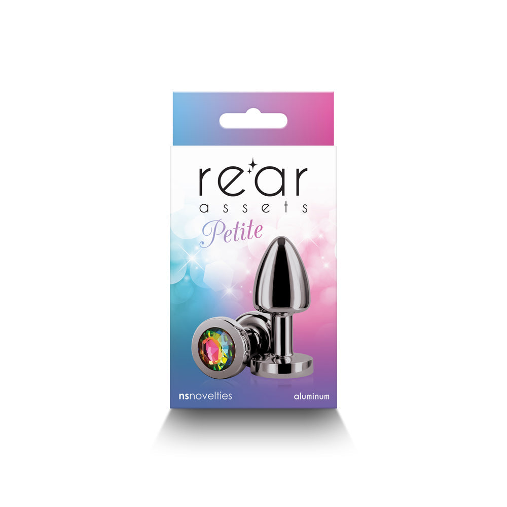 Rear Assets Petite Metal Anal Plug Gunmetal/Rainbow - Fantasies Boutique