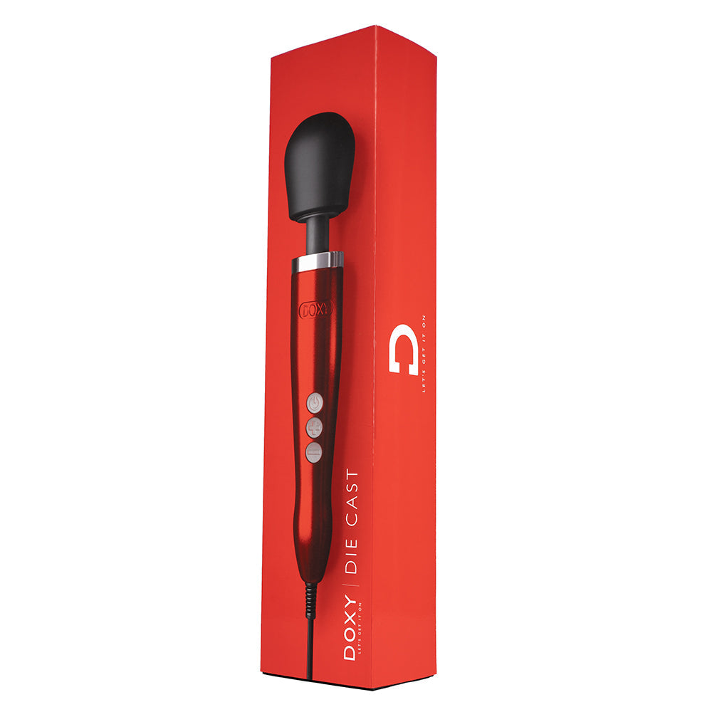 Doxy Die Cast Wand Vibrator Red - Fantasies Boutique