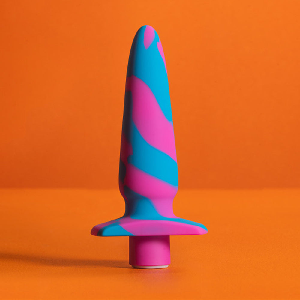Blush Avant Vibrotize Vibrating Silicone Anal Plug Fuchsia - Fantasies Boutique