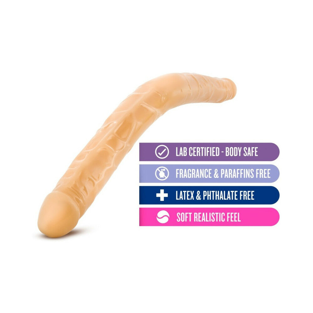 Blush B Yours 16 in. Double Dildo Beige - Fantasies Boutique