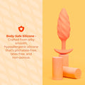 b-Vibe Swirl Texture Plug Orange