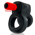 Hunkyjunk Revhammer Cock & Shaft Ring with Bullet Vibrator Tar Ice - Fantasies Boutique