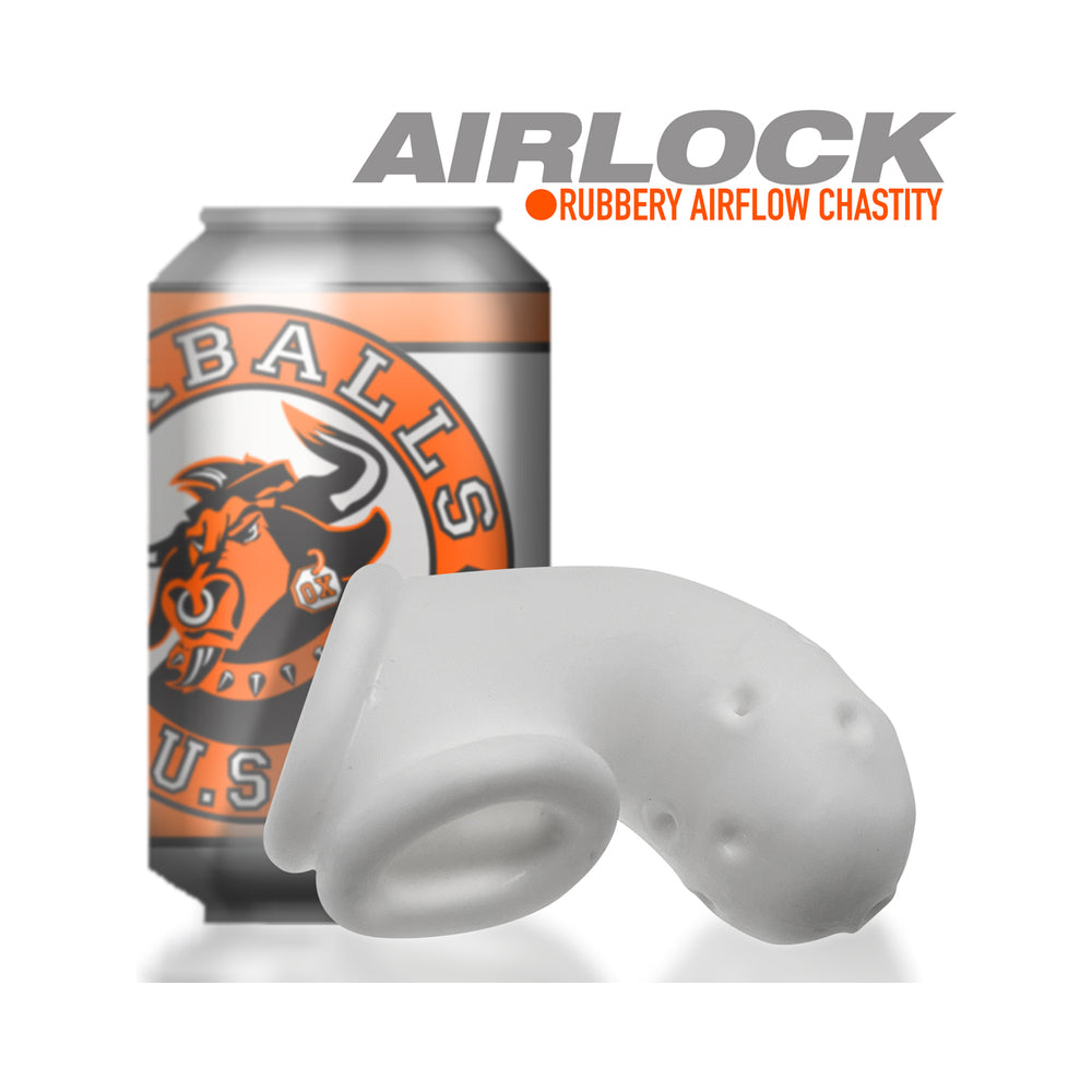 OxBalls Airlock Air-Lite Vented Chastity White Ice