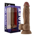 Shaft Model A: 9.5 in. Dual Density Silicone Dildo with Balls Oak - Fantasies Boutique