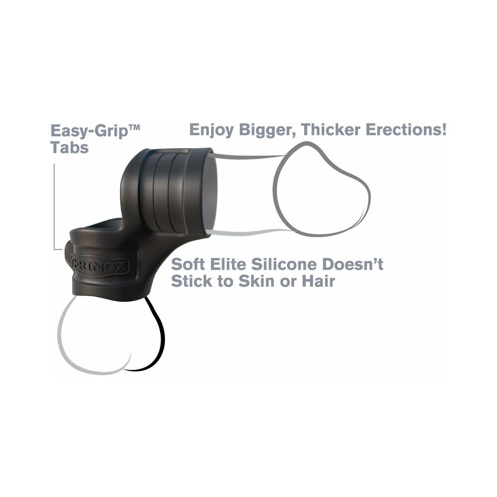 Fantasy C-Ringz Mr. Big Cock Ring & Ball Stretcher Silicone Sling Black - Fantasies Boutique