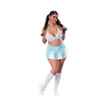 Magic Silk Dress Up Head Cheerleader Costume Blue Queen Size - Fantasies Boutique