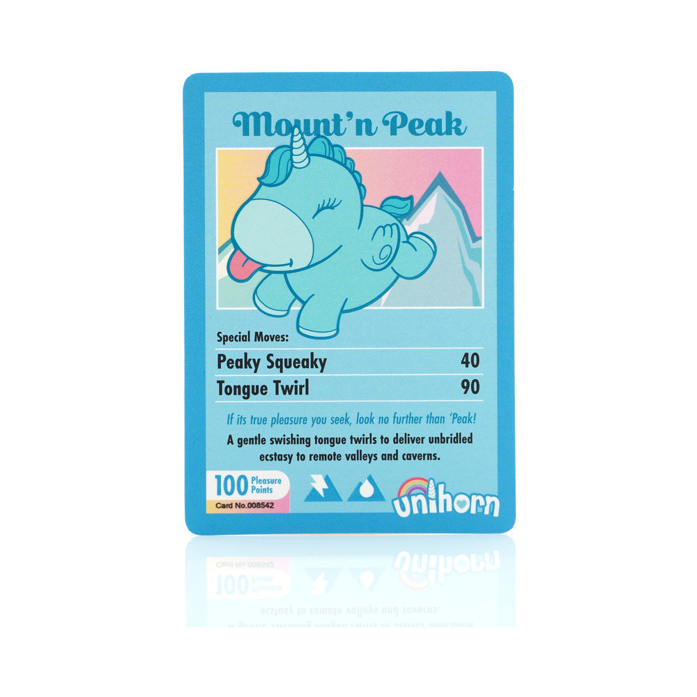 Unihorn Mount'n Peak Pointed Flicking Tongue Vibrator Blue