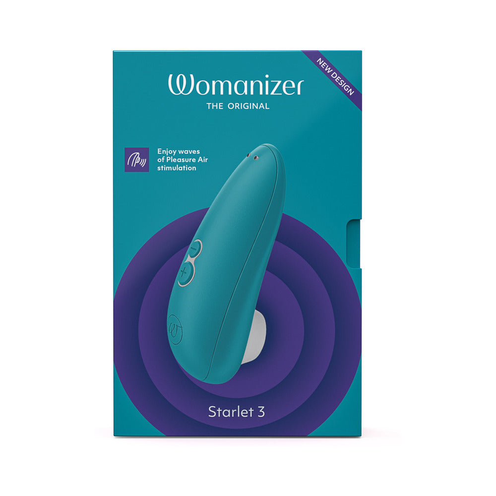 Womanizer Starlet 3 Rechargeable Silicone Compact Pleasure Air Clitoral Stimulator Turquoise - Fantasies Boutique