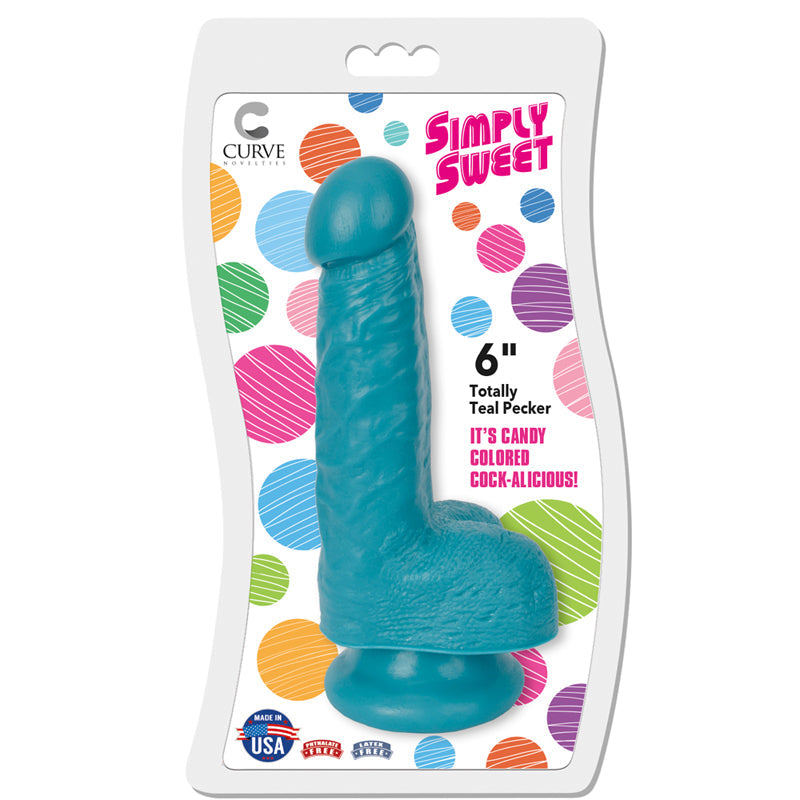 Simply Sweet TotallyPecker 6in Ball Teal