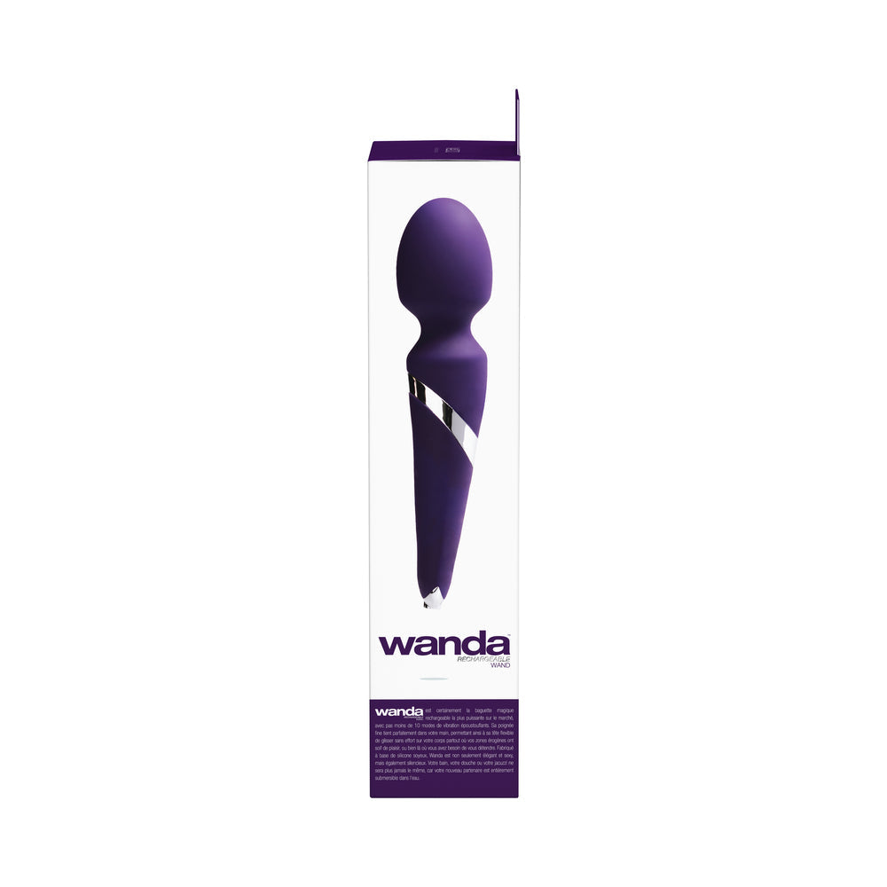 VeDO Wanda Rechargeable Wand Vibe - Deep Purple - Fantasies Boutique