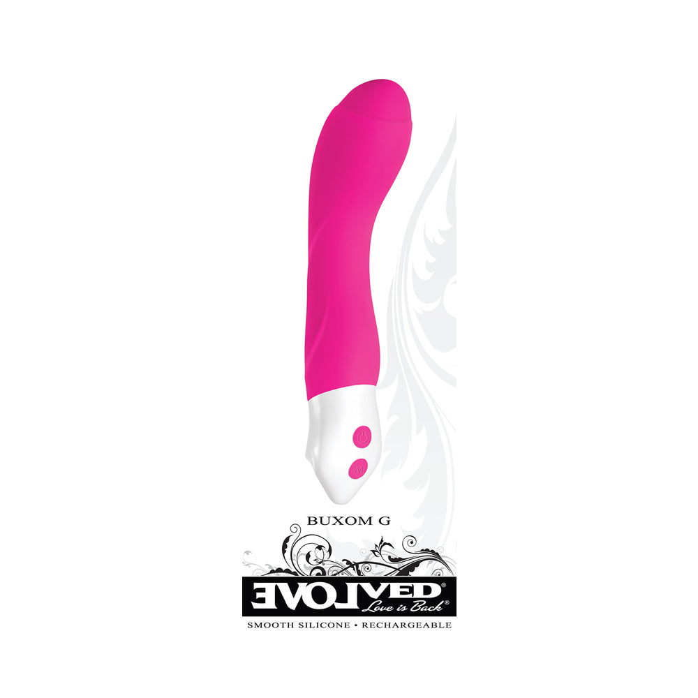 Evolved Buxom G Rechargeable Silicone G-Spot Vibrator Pink - Fantasies Boutique