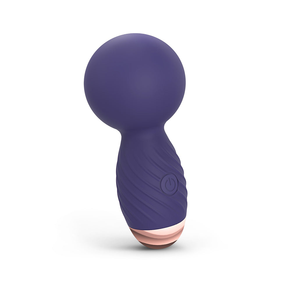 Love to Love Itsy Bitsy Rechargeable Silicone Mini Wand Vibrator Midnight Indigo