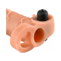 Fantasy X-tensions Vibrating Real Feel 1 in. Extension With Ball Strap Beige - Fantasies Boutique