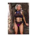 Fantasy Lingerie Vibes Stardust Iridescent Halter Top & Suspender Bottom Indigo M/L - Fantasies Boutique