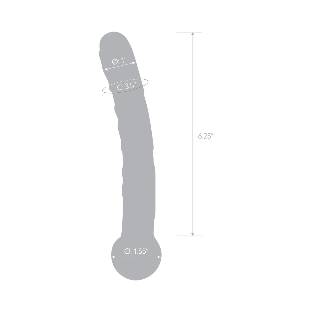 Glas 7.5 in. Orange Tickler Glass Dildo - Fantasies Boutique