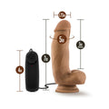 Loverboy MMA Fighter Remote-Controlled 7 in. Vibrating Dildo with Balls Tan - Fantasies Boutique