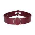 Ouch! Halo Ringed Waist Restraint Belt Burgundy S/M - Fantasies Boutique