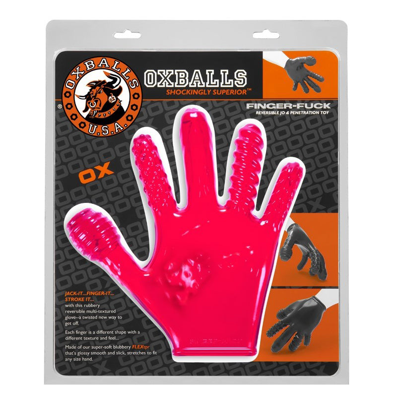 OxBalls FINGER FUCK Glove Hot Pink - Fantasies Boutique