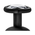 Temptasia Bling Anal Plug with Heart-Shaped Gem Base Small Black