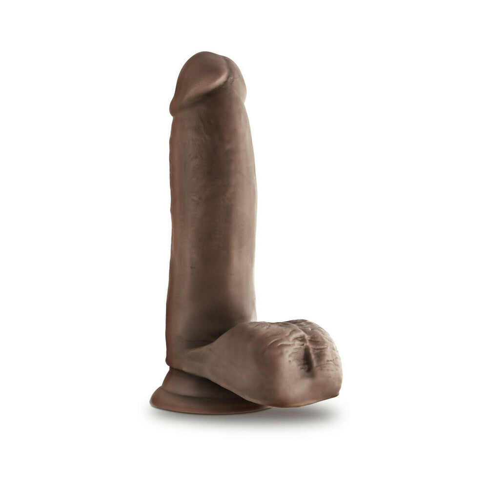 Blush Dr. Skin Glide Realistic 7 in. Self-Lubricating Dildo with Balls & Suction Cup Brown - Fantasies Boutique