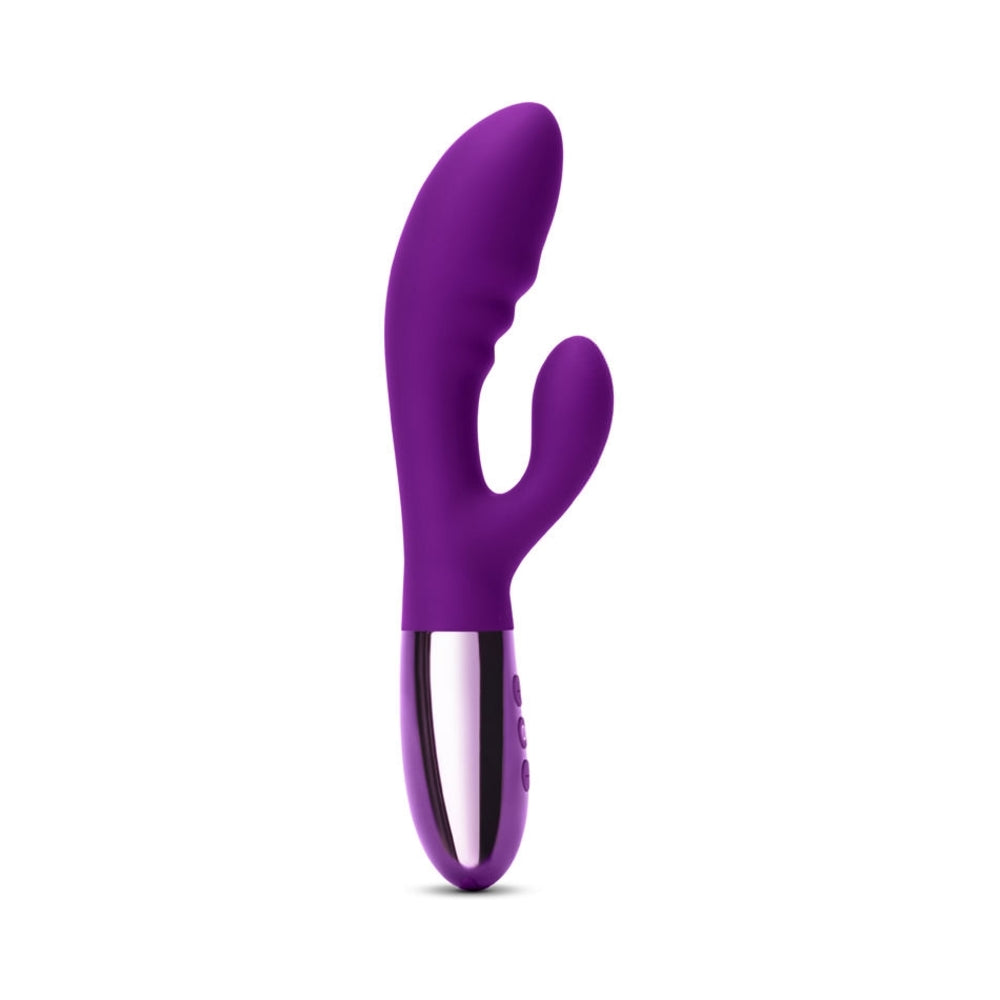 Le Wand Blend Rechargeable Double-Motor Silicone Rabbit Vibrator Dark Cherry - Fantasies Boutique