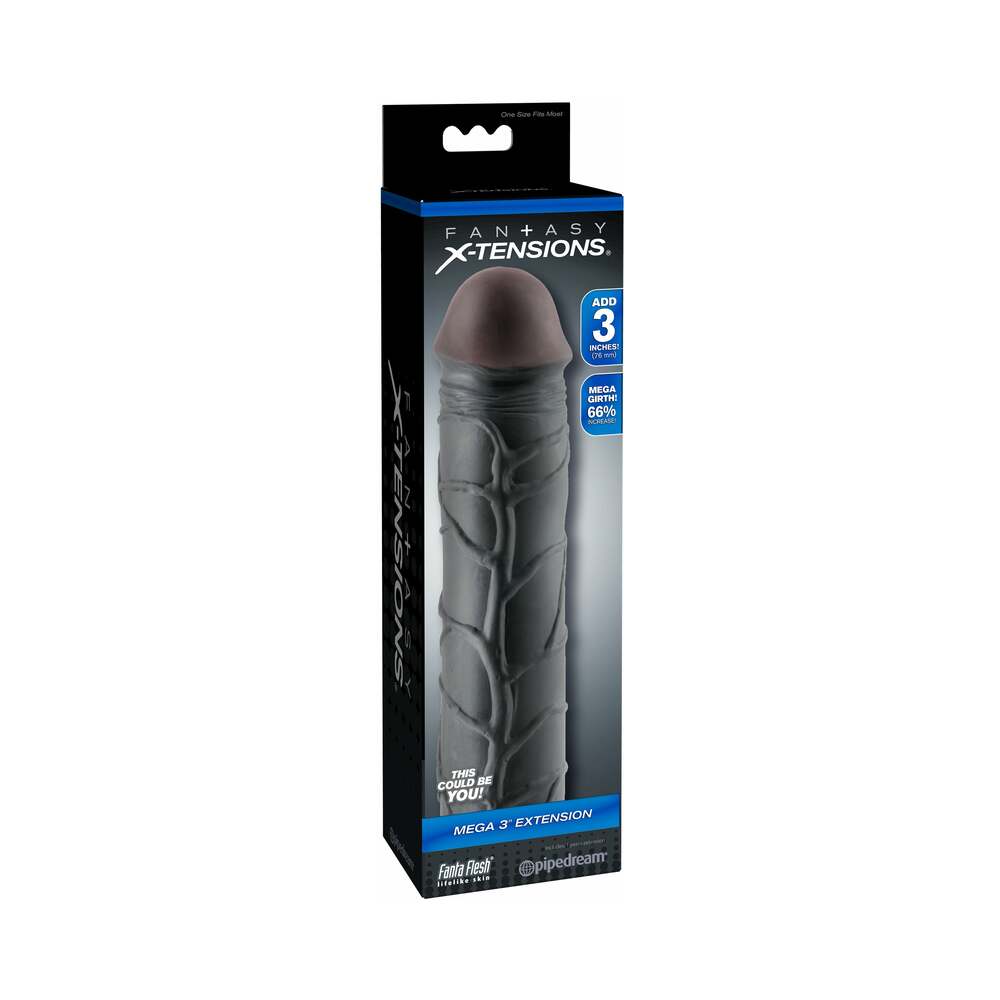 Fantasy X-tensions Mega 3 in. Extension Black - Fantasies Boutique