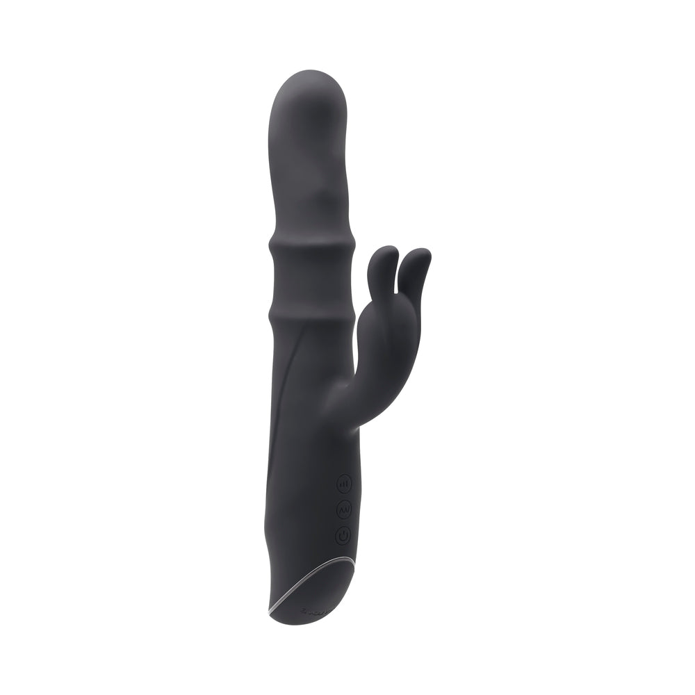 Evolved Ringmaster Rechargeable Dual Stim Vibe Silicone Black - Fantasies Boutique