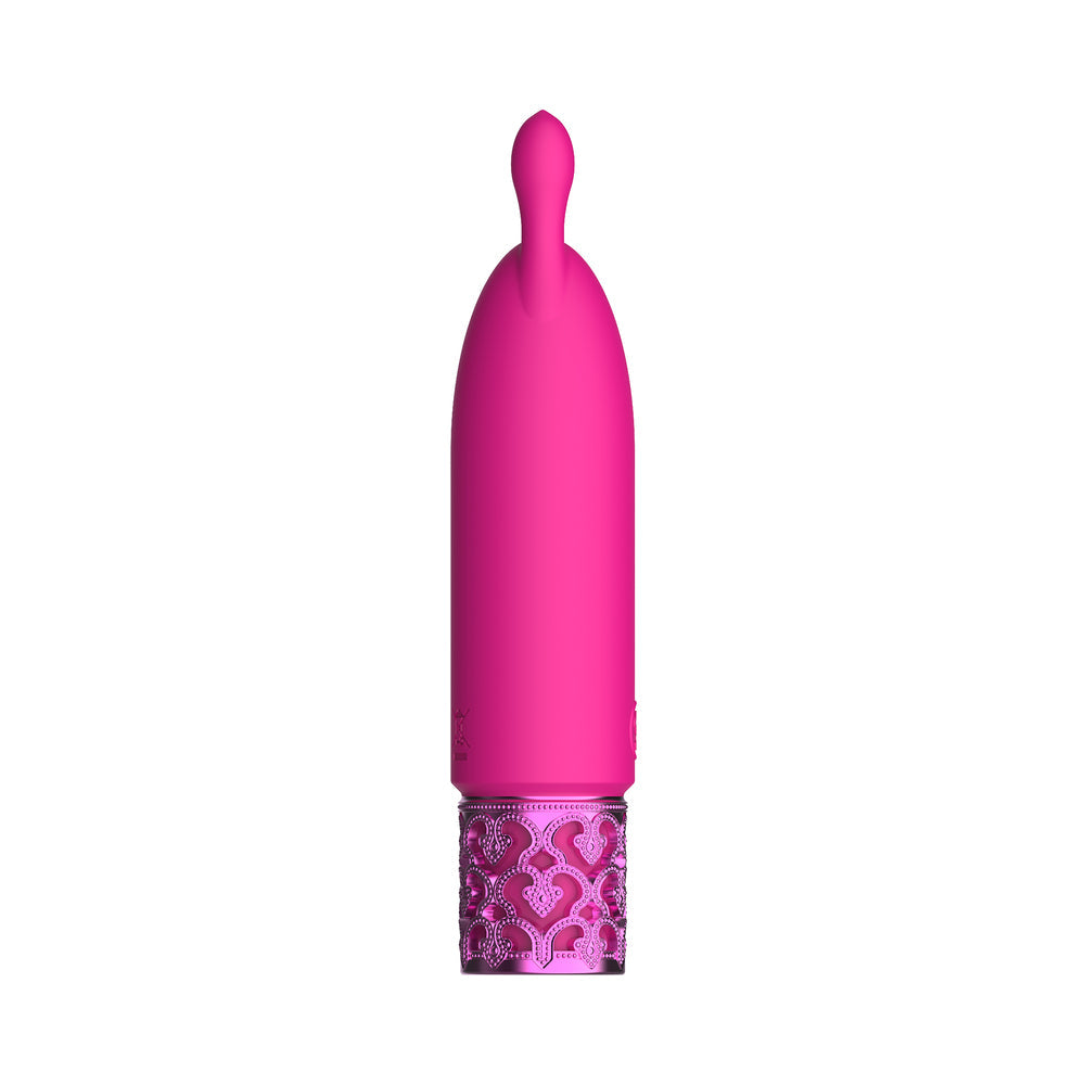 Royal Gems Twinkle Rechargeable Silicone Bullet Vibrator With Ears Pink - Fantasies Boutique