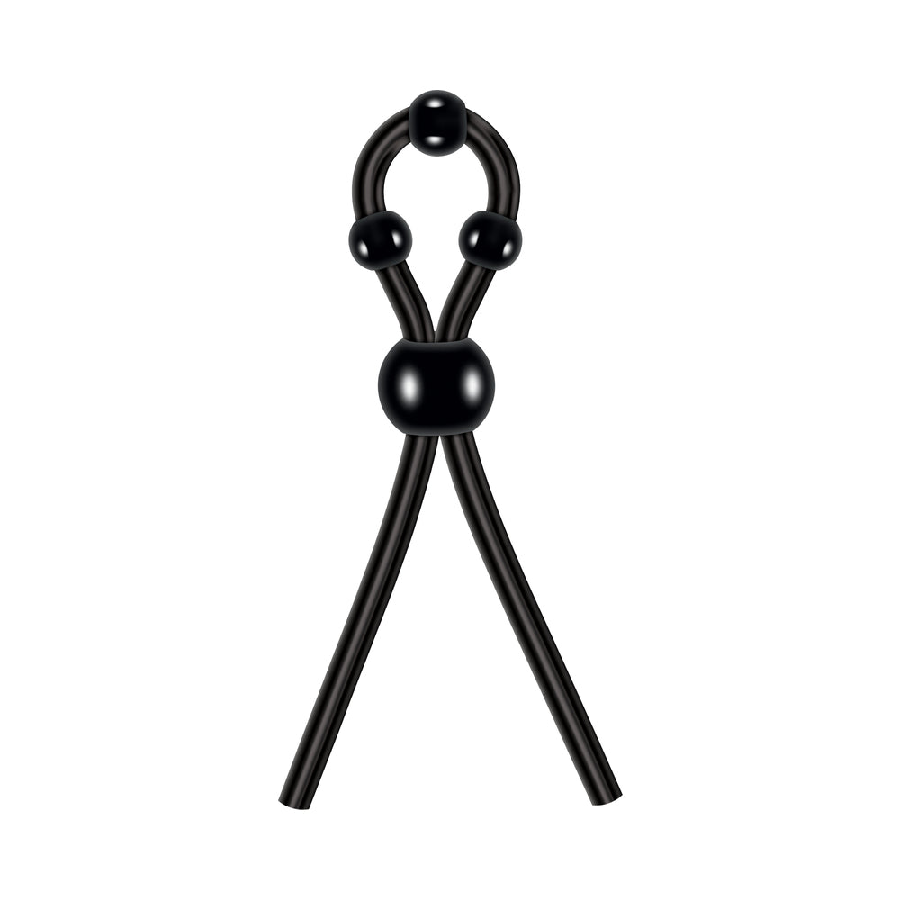 Zero Tolerance Ultimate Silicone Lasso Adjustable Cockring Black - Fantasies Boutique