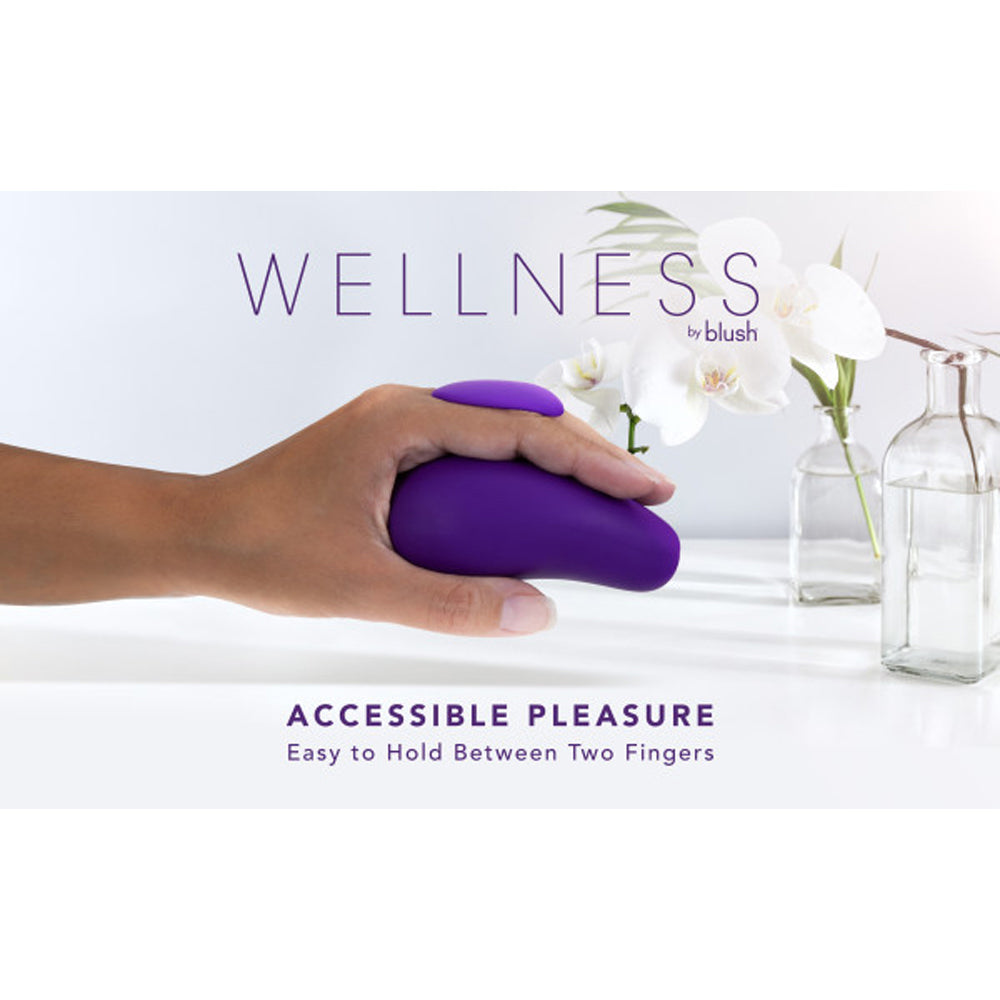 Blush Wellness Palm Sense Rechargeable Silicone Vibrator Purple - Fantasies Boutique