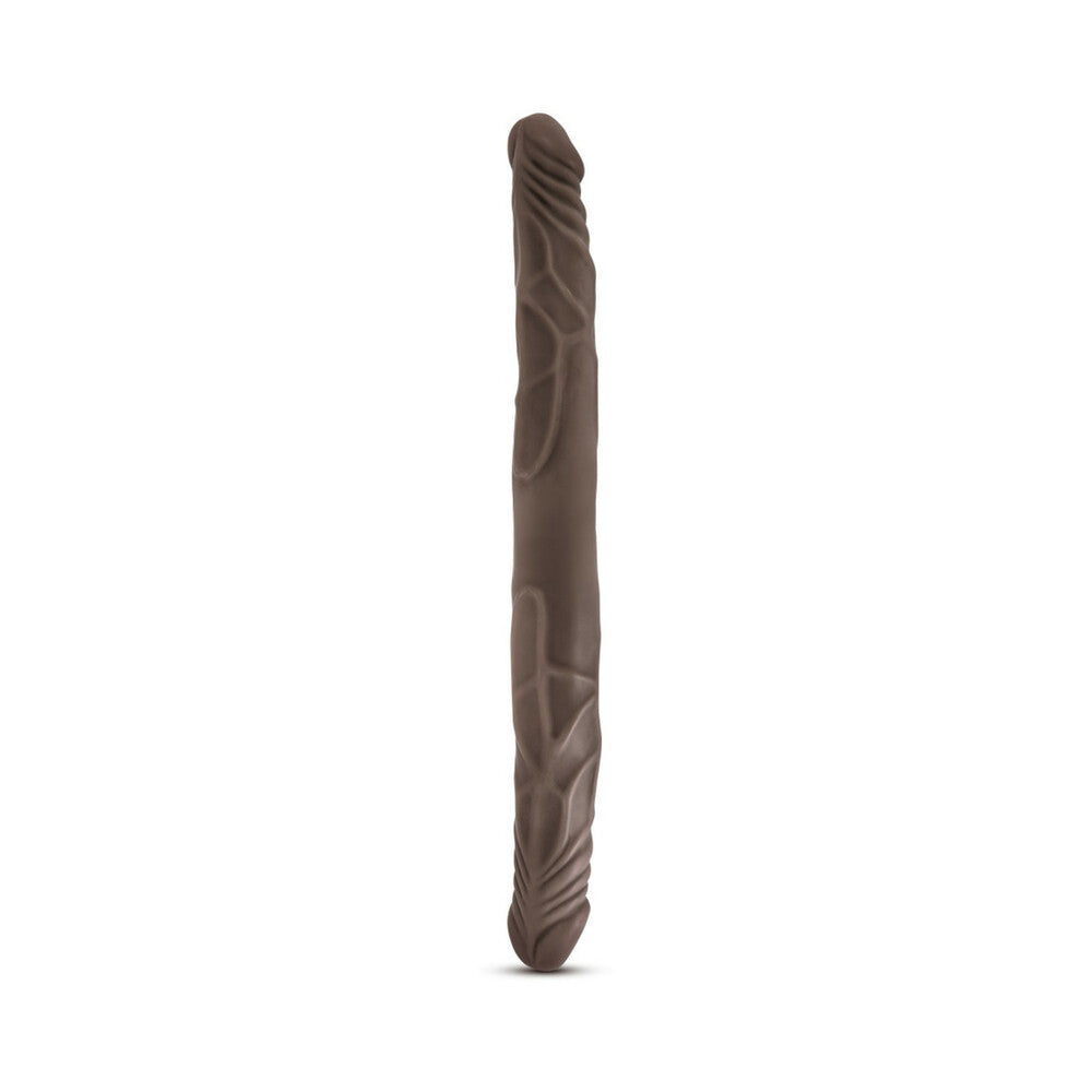 Blush Dr. Skin 14 in. Double Dildo Brown - Fantasies Boutique