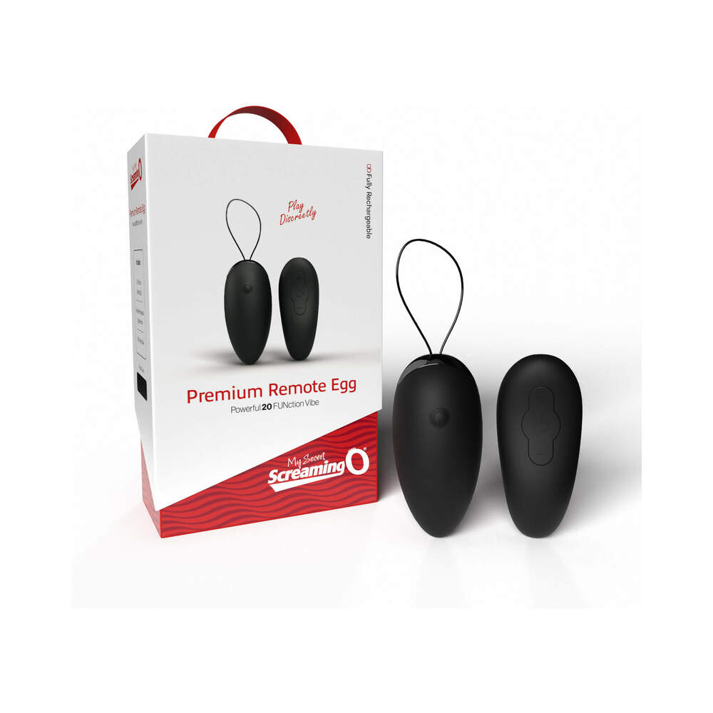 Screaming O Premium Remote Egg Black - Fantasies Boutique