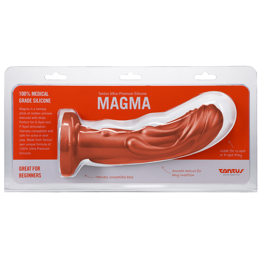Tantus Magma 7 in. Fantasy Dildo Medium-Firm Copper - Fantasies Boutique