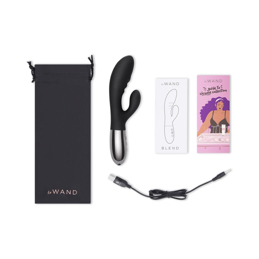 Le Wand Blend Rechargeable Double-Motor Silicone Rabbit Vibrator Black - Fantasies Boutique