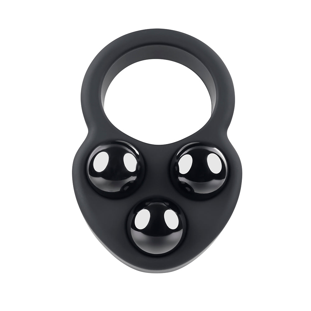 Gender X Workout Ring Weighted Silicone Training Cockring Black - Fantasies Boutique